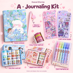 A - Journaling Kit - all included product groups; colours and designs shown are examples