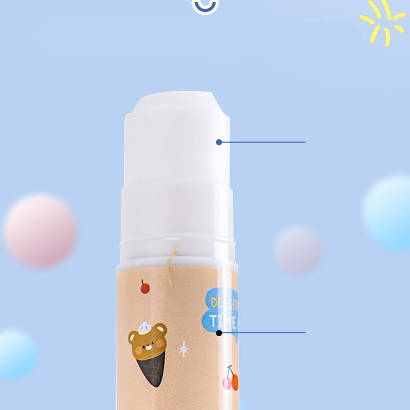 Mini solid glue stick with fun decorative design