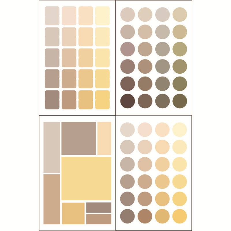 Cute Yellow Color Palette Gradient Index Stickers, Bookmarks