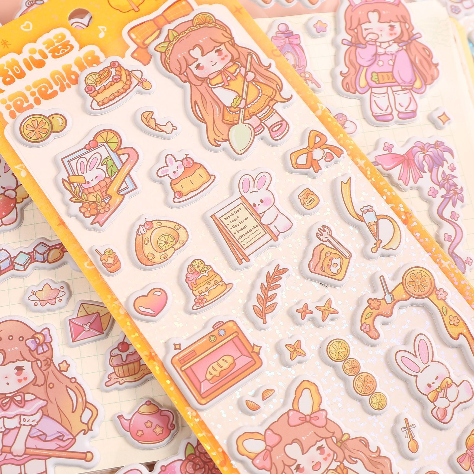 Kawaii 3D Sweetheart Cartoon Bubble Stickers,Stickers