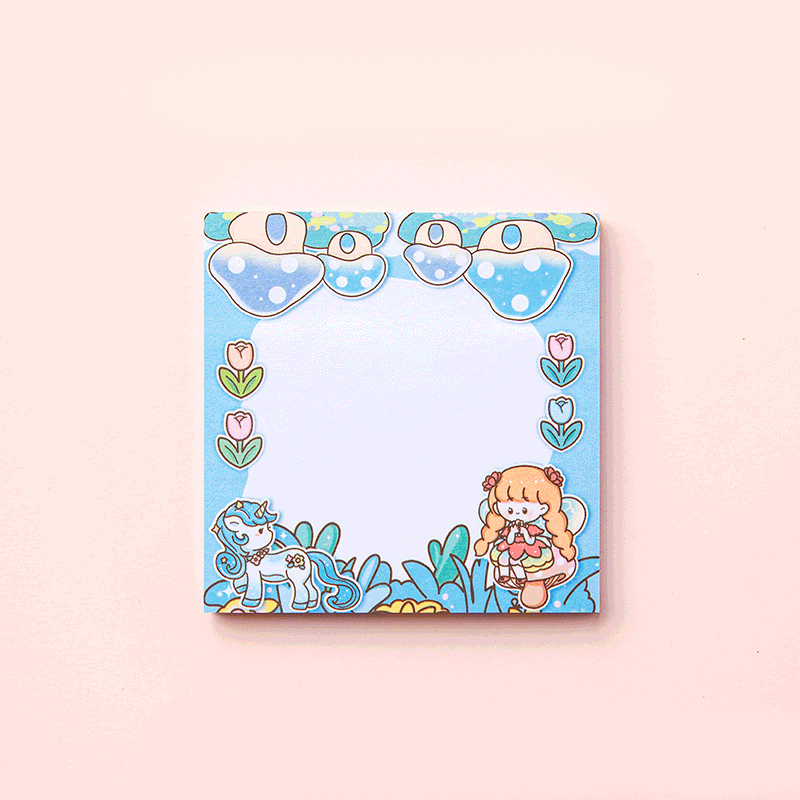 Kawaii Cartoon Girl Sticky Notes,Sticky Notes