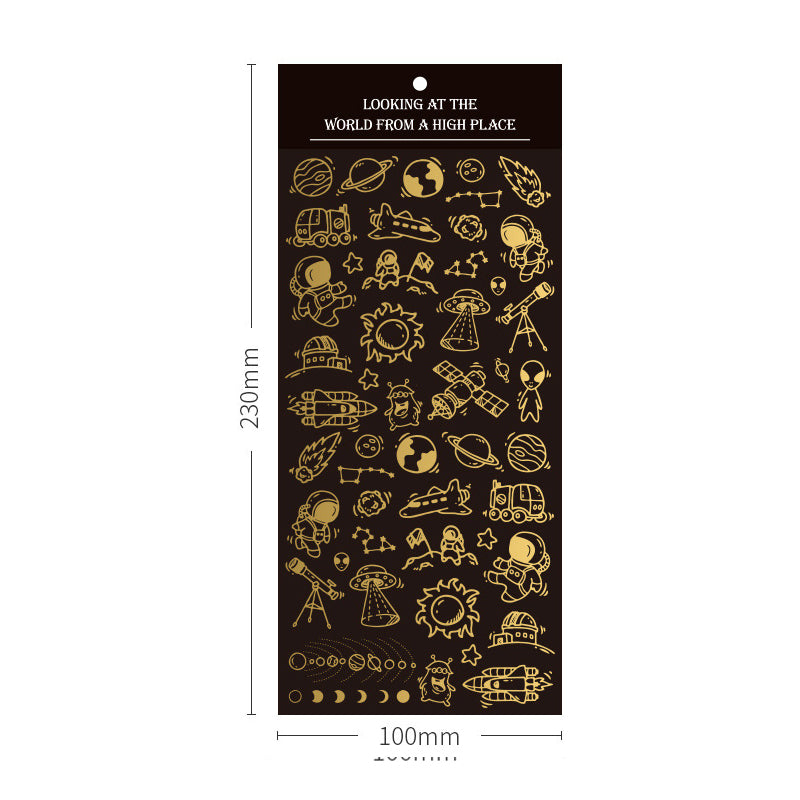 Waterproof Golden Stamp Stickers,Stickers