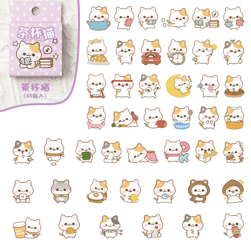 Kawaii Gift Giving Die Cut Stickers - Box of 45 Stickers,Stickers