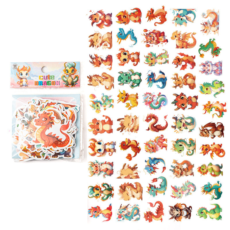 Waterproof Cute Animal Cartoon Stickers - 50PCS,Stickers