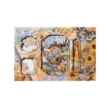 Vintage oil painting style journal gift box detail