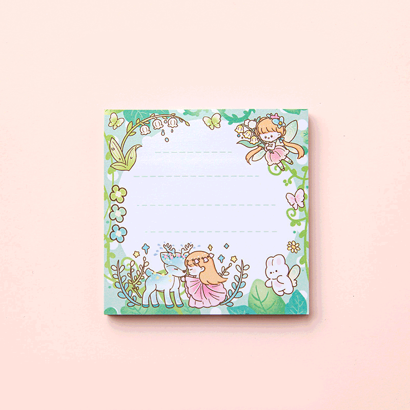 Kawaii Cartoon Girl Sticky Notes,Sticky Notes