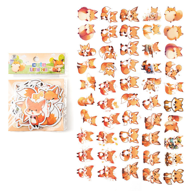 Waterproof Cute Animal Cartoon Stickers - 50PCS,Stickers
