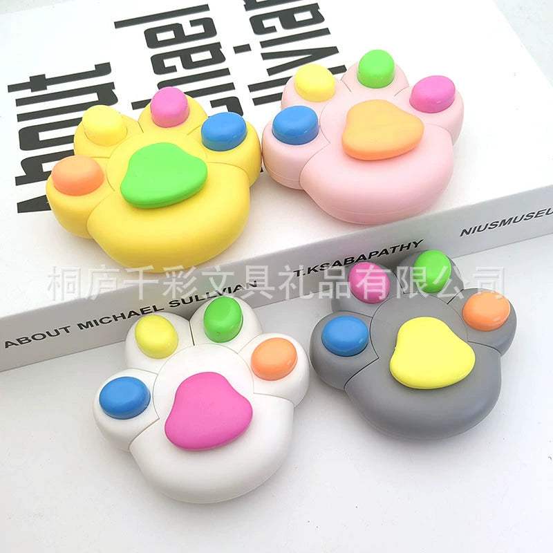Four-set cat claw highlighter pack in sealed bag