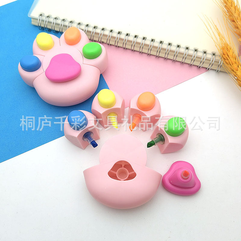 Cute animal shaped highlighter markers for journaling and study