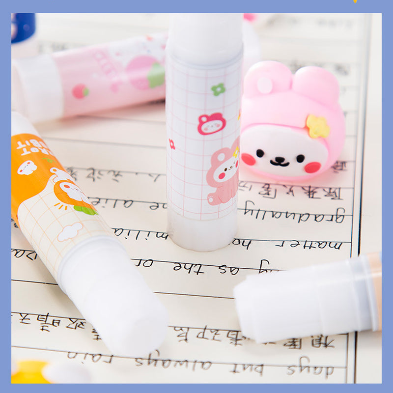 Cute pattern solid glue stick for notebooks and crafts