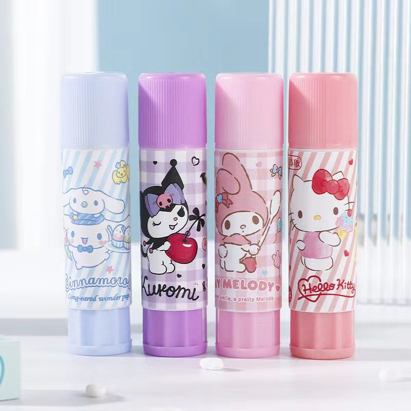 Cute stationery glue stick set with pastel colors
