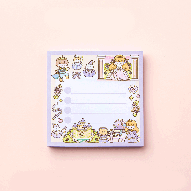 Kawaii Cartoon Girl Sticky Notes,Sticky Notes