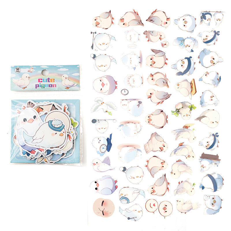 Waterproof Cute Animal Cartoon Stickers - 50PCS,Stickers