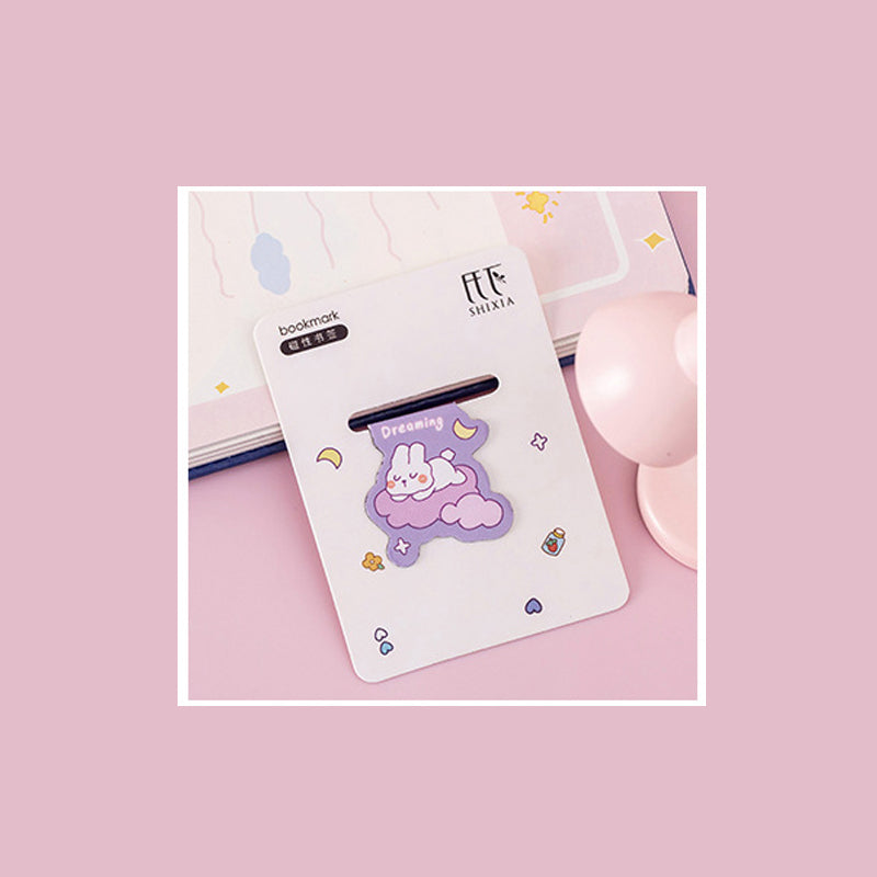 Dreaming Kawaii Cartoon Magnetic Bookmark, Bookmarks