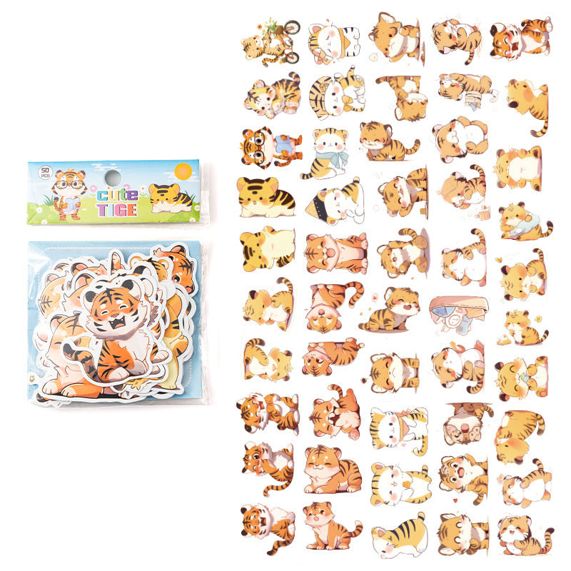 Waterproof Cute Animal Cartoon Stickers - 50PCS,Stickers