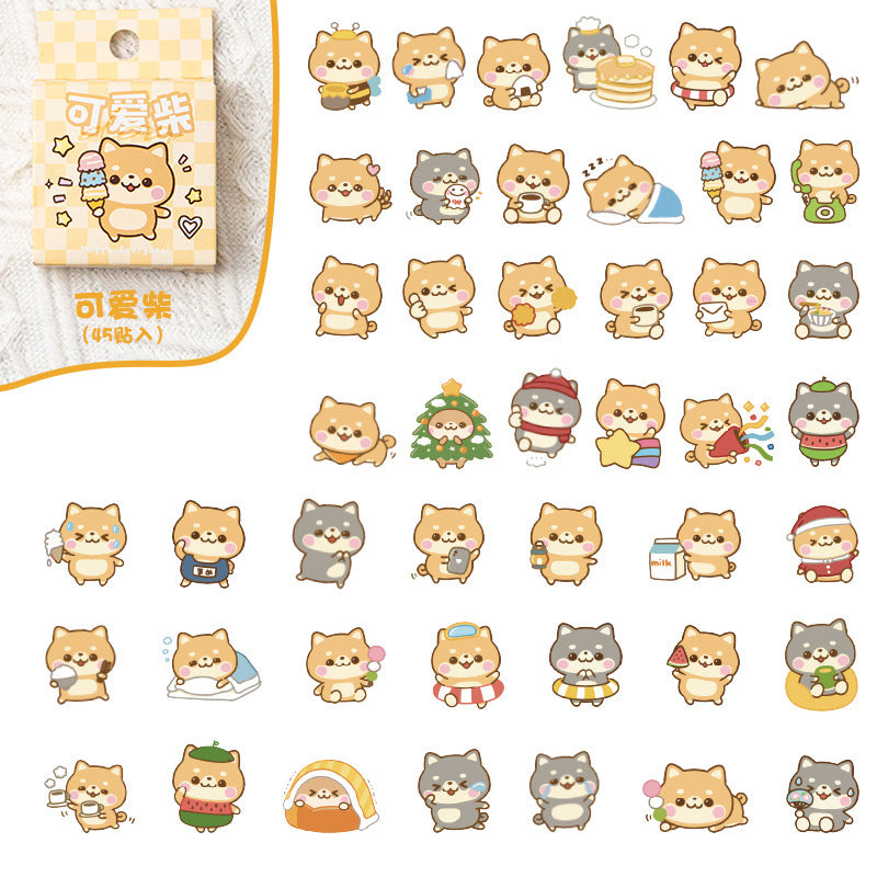 Kawaii Gift Giving Die Cut Stickers - Box of 45 Stickers,Stickers
