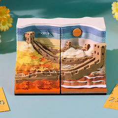 Great Wall paper calendar showing detailed four-season scenery