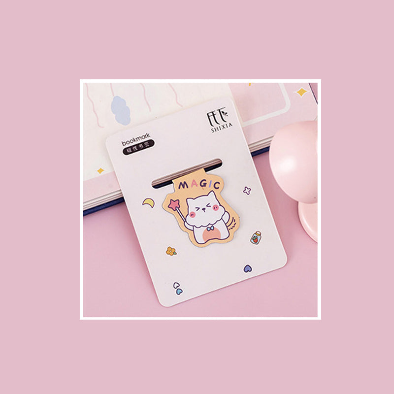 Magic C at Kawaii Cartoon Magnetic Bookmark, Bookmarks