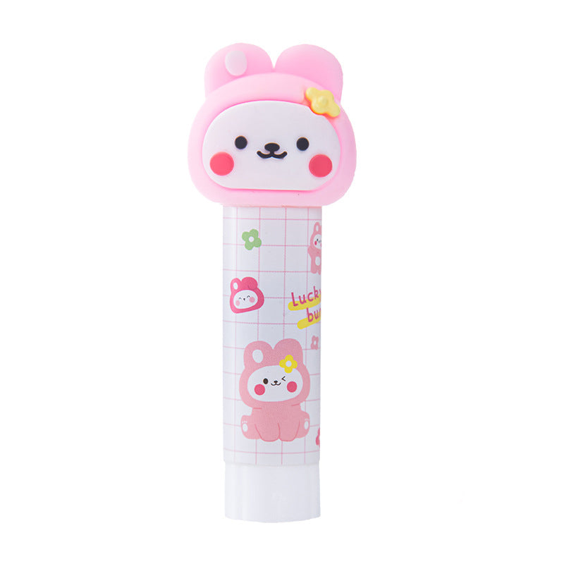 Pastel animal design glue stick for stationery use