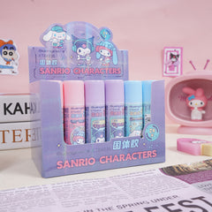 Pastel character glue sticks in display box