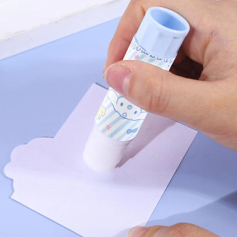 Pastel color glue stick with cute stationery design
