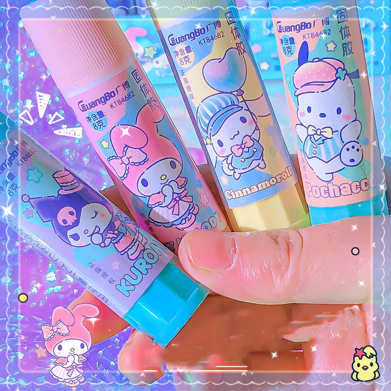 Pastel glue stick character collection